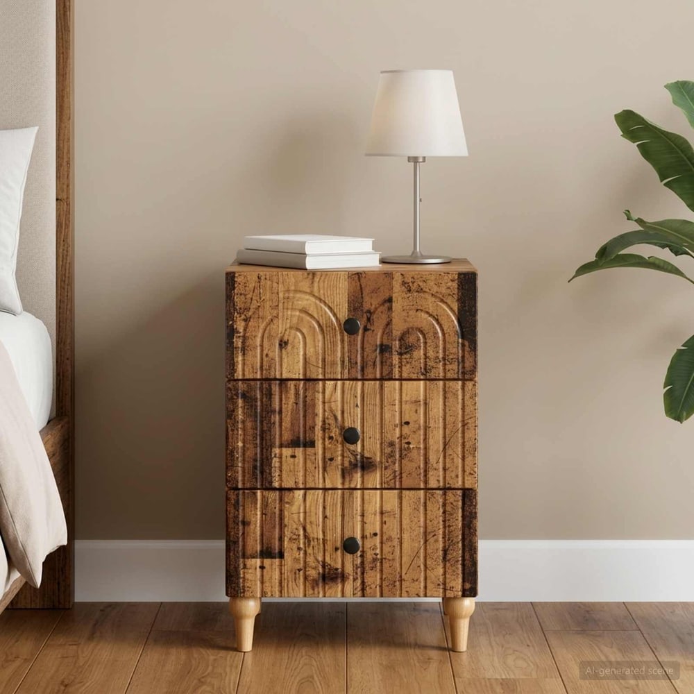 Bedside Cabinet 43x 41 x 66.5 cm Engineered Wood Old wood