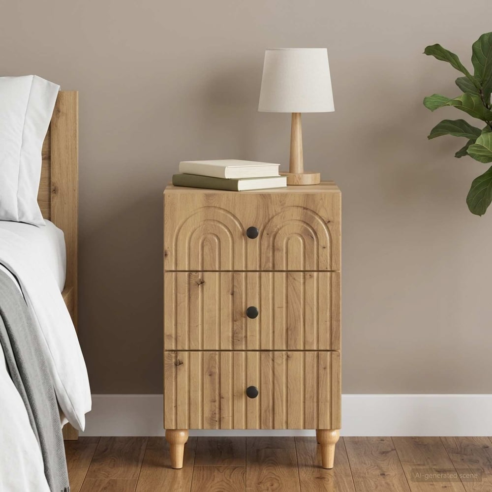 Bedside Cabinet 43x 41 x 66.5 cm Engineered Wood Artisan oak