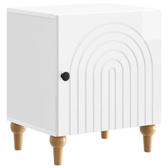 vidaXL Bedside Cabinet High Gloss White 43 x 34.5 x 50 cm 2