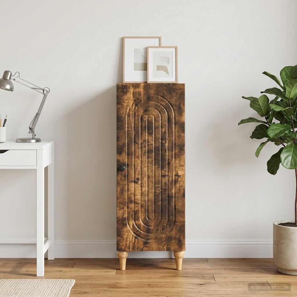 Sideboard 33 x 34.5 x 90 cm Engineered Wood Smoked oak