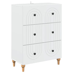 vidaXL Drawer Cabinet White 66 x 34.5 x 90 cm Engineered Wood 2