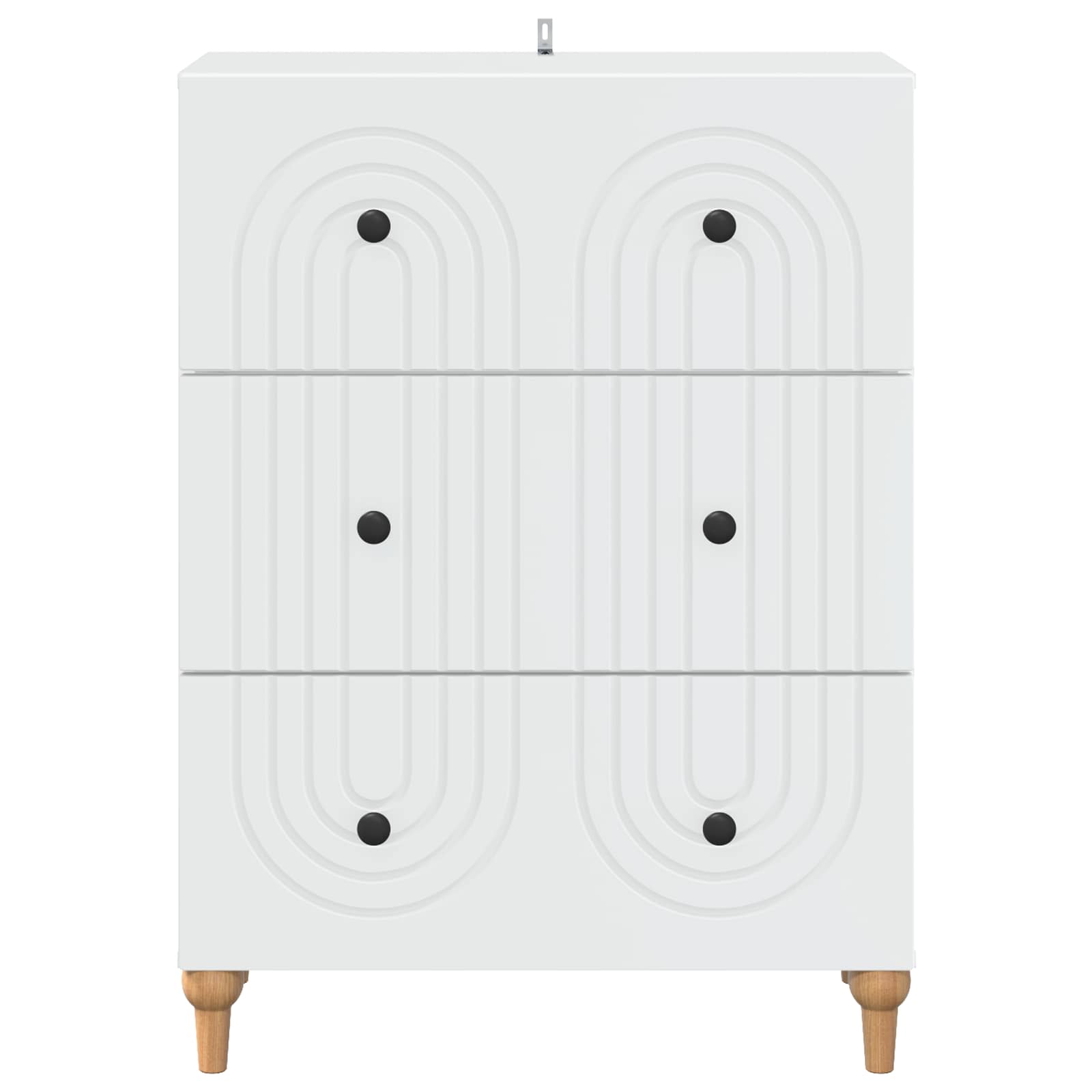 vidaXL Drawer Cabinet White 66 x 34.5 x 90 cm Engineered Wood 6