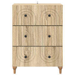 vidaXL Drawer Cabinet Sonoma Oak 66 x 34.5 x 90 cm Engineered Wood 6