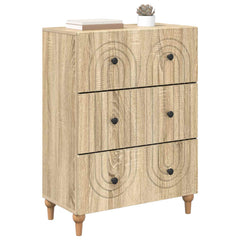 vidaXL Drawer Cabinet Sonoma Oak 66 x 34.5 x 90 cm Engineered Wood 3