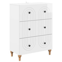Drawer Cabinet High Gloss White, image 2