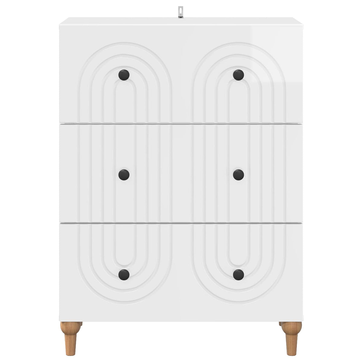 Drawer Cabinet High Gloss White, image 6