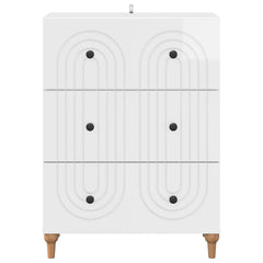 Drawer Cabinet High Gloss White, image 6