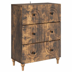 vidaXL Drawer Cabinet Smoked Oak 66 x 34.5 x 90 cm Engineered Wood 2