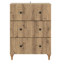 vidaXL Drawer Cabinet 66 x 34.5 x 90 cm Engineered Wood Artisan Oak 6