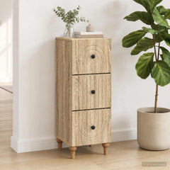 vidaXL Drawer Cabinet 33 x 34.5 x 90 cm Engineered Wood Sonoma Oak 4