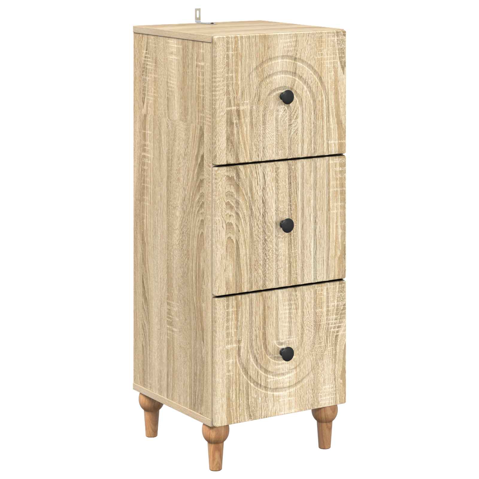 vidaXL Drawer Cabinet 33 x 34.5 x 90 cm Engineered Wood Sonoma Oak 2