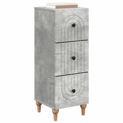 vidaXL Drawer Cabinet 33 x 34.5 x 90 cm Engineered Wood Concrete Grey 3