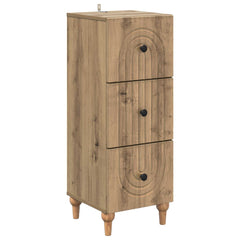 vidaXL Drawer Cabinet 33 x 34.5 x 90 cm Engineered Wood Artisan Oak 2
