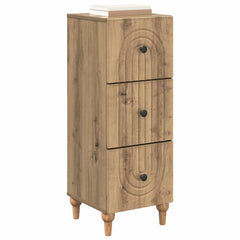 vidaXL Drawer Cabinet 33 x 34.5 x 90 cm Engineered Wood Artisan Oak 3
