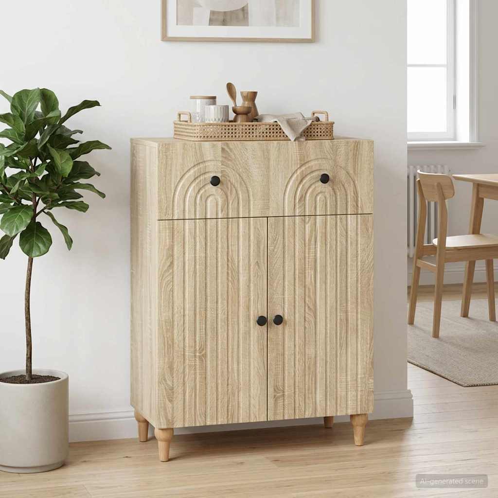 Sideboard 66 x 34.5 x 90 cm Engineered Wood Sonoma oak