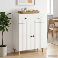 Sideboard 66 x 34.5 x 90 cm Engineered Wood High gloss white