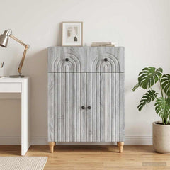 Sideboard 66 x 34.5 x 90 cm Engineered Wood Grey sonoma