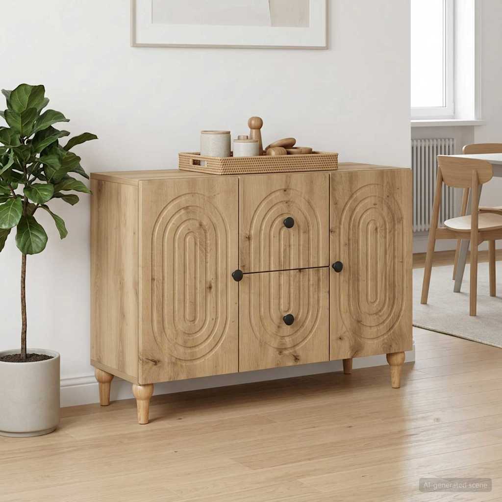 TV Cabinet 89 x 34.5 x 60 cm Engineered Wood Artisan oak