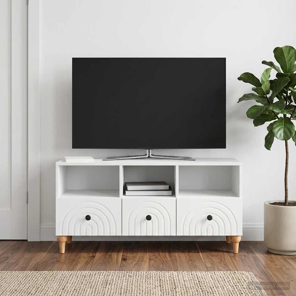 TV Cabinet 102 x 34.5 x 50 cm Engineered Wood White