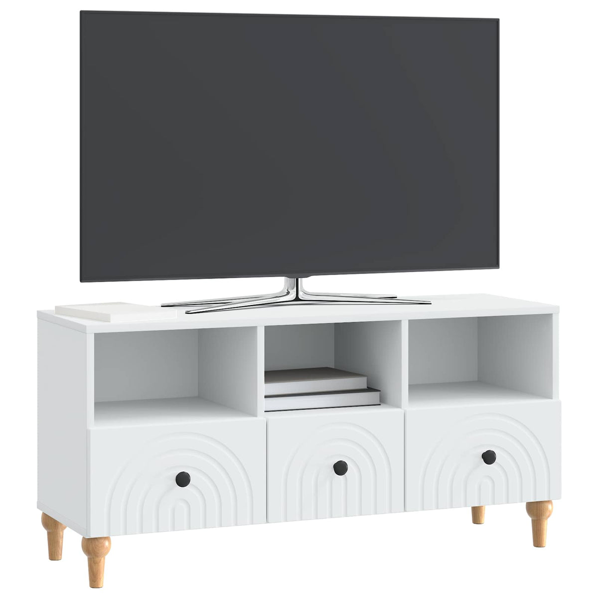TV Cabinet 102 x 34.5 x 50 cm Engineered Wood White