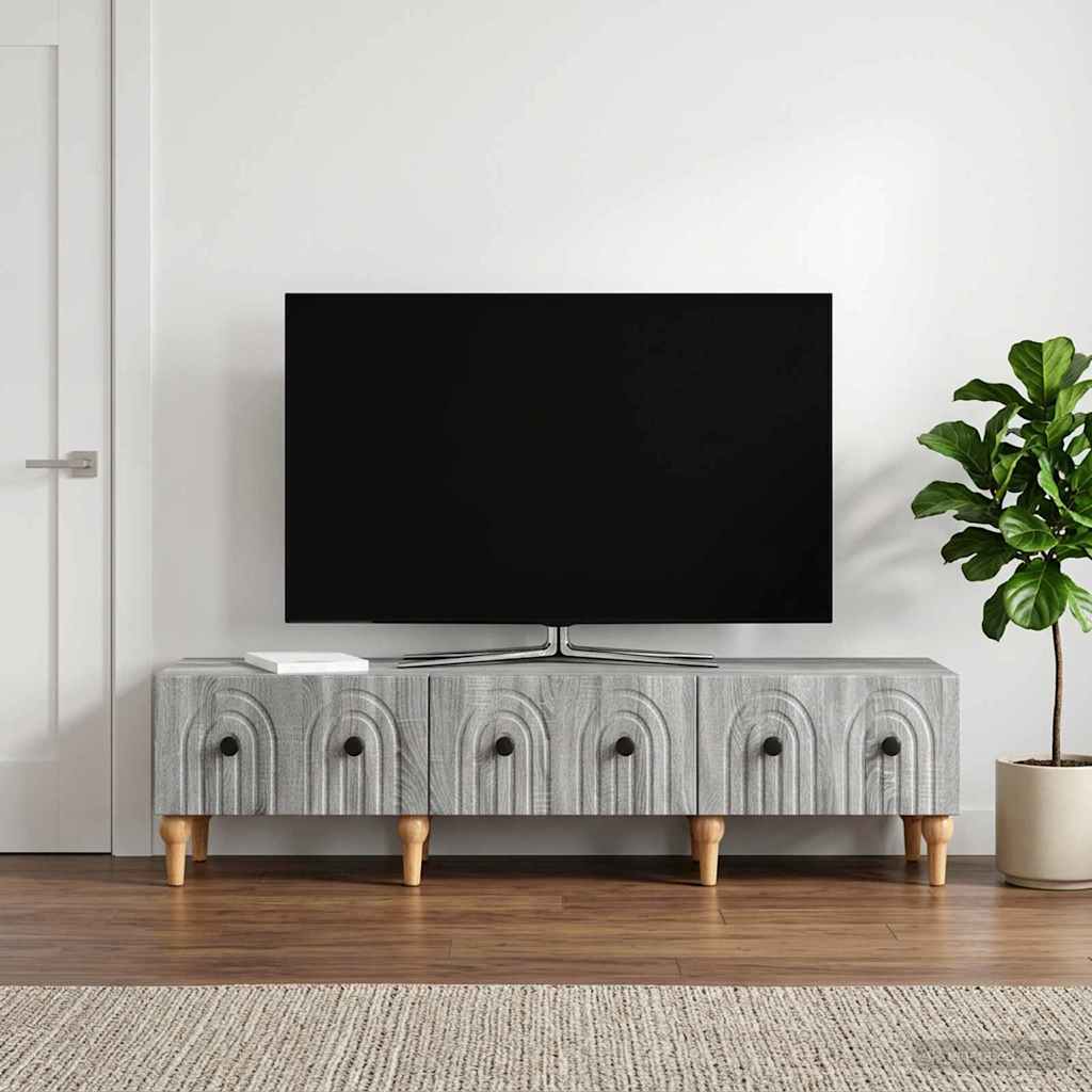 TV Cabinet 147 x 34.5 x 30 cm Engineered Wood Grey sonoma