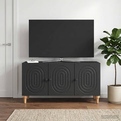 TV Cabinet 99 x 34.5 x 50 cm Engineered Wood Black