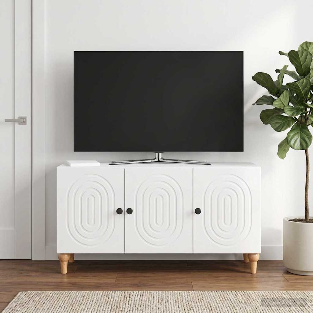 TV Cabinet 99 x 34.5 x 50 cm Engineered Wood High gloss white