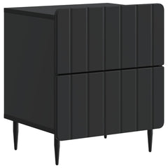 vidaXL Bedside Cabinet 2 pcs Black 43 x 34.5 x 49.5 cm Engineered Wood 5