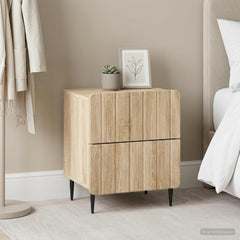 vidaXL Bedside Cabinet 2 pcs Sonoma Oak 43 x 34.5 x 49.5 cm 4