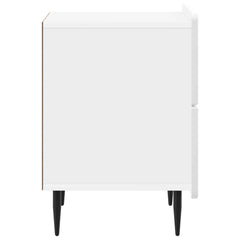 vidaXL Bedside Cabinet High Gloss White 43 x 34.5 x 49.5 cm 6
