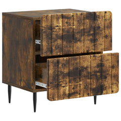 vidaXL Bedside Cabinet Smoked Oak 43 x 34.5 x 49.5 cm Engineered Wood 4