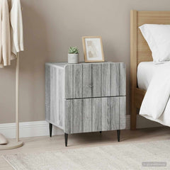 vidaXL Bedside Cabinet 2 pcs Grey Sonoma 43 x 34.5 x 49.5 cm 4