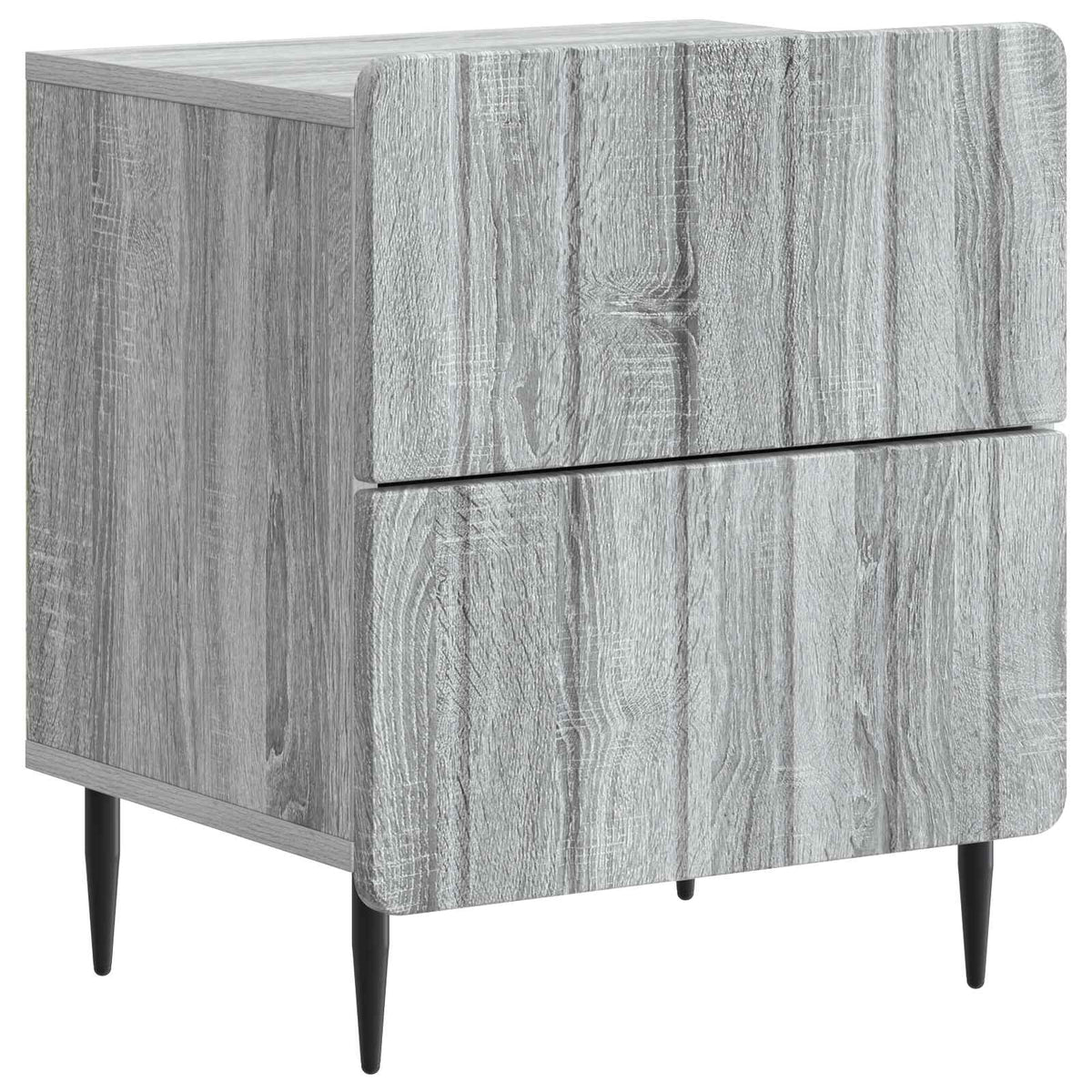 vidaXL Bedside Cabinet 2 pcs Grey Sonoma 43 x 34.5 x 49.5 cm 5