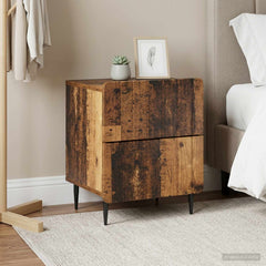 vidaXL Bedside Cabinet 2 pcs Old Wood 43 x 34.5 x 49.5 cm 4