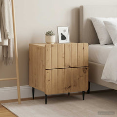 vidaXL Bedside Cabinet 2 pcs Artisan Oak 43 x 34.5 x 49.5 cm 4