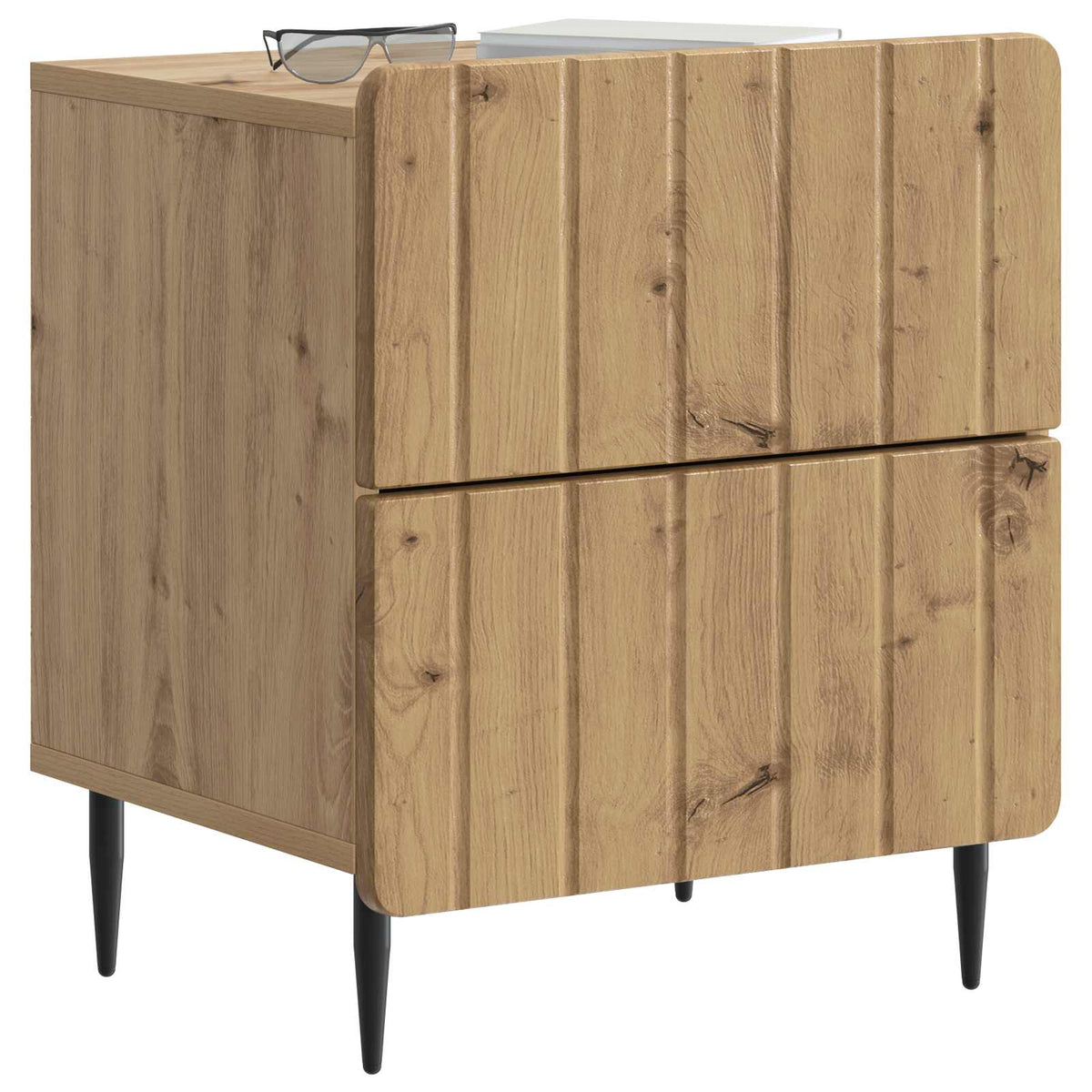 vidaXL Bedside Cabinet 2 pcs Artisan Oak 43 x 34.5 x 49.5 cm 3