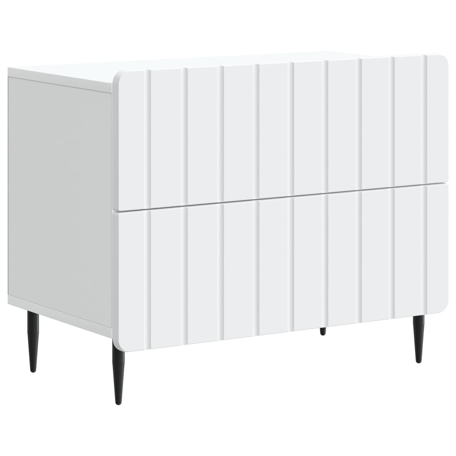 vidaXL Bedside Cabinet White 62 x 34.5 x 49.5 cm Engineered Wood 2