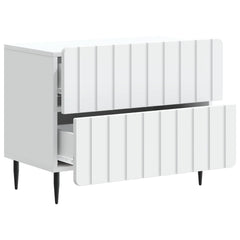 vidaXL Bedside Cabinet White 62 x 34.5 x 49.5 cm Engineered Wood 4
