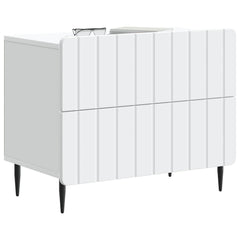 vidaXL Bedside Cabinet White 62 x 34.5 x 49.5 cm Engineered Wood 3
