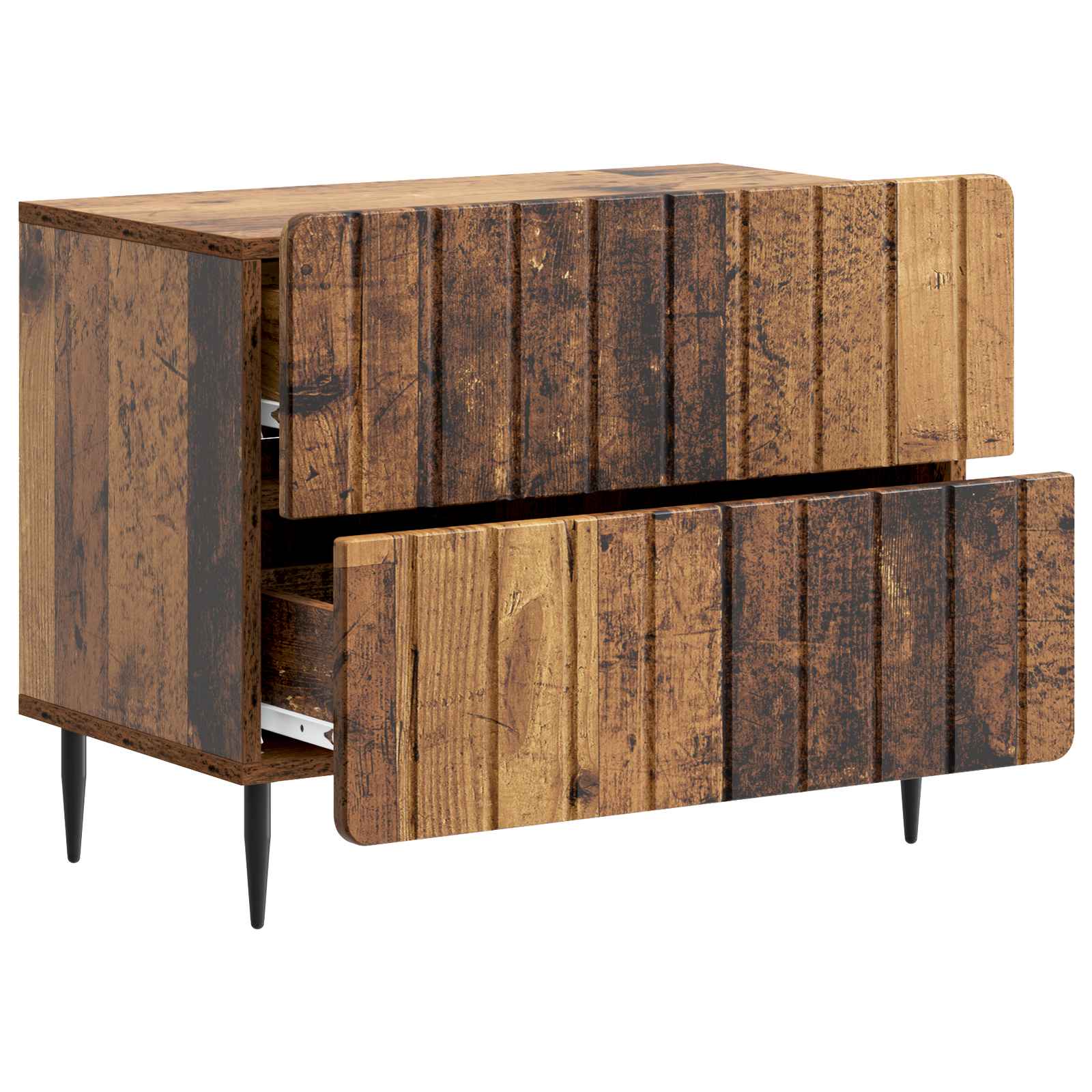 vidaXL Bedside Cabinet Old Wood 62 x 34.5 x 49.5 cm Engineered Wood 4
