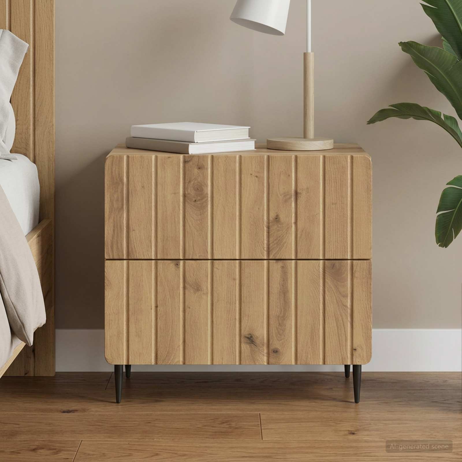 vidaXL Bedside Cabinet Artisan Oak 62 x 34.5 x 49.5 cm Engineered Wood 1