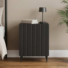 Bedside Cabinet 43 x 34.5 x 52 cm Engineered Wood Black 1