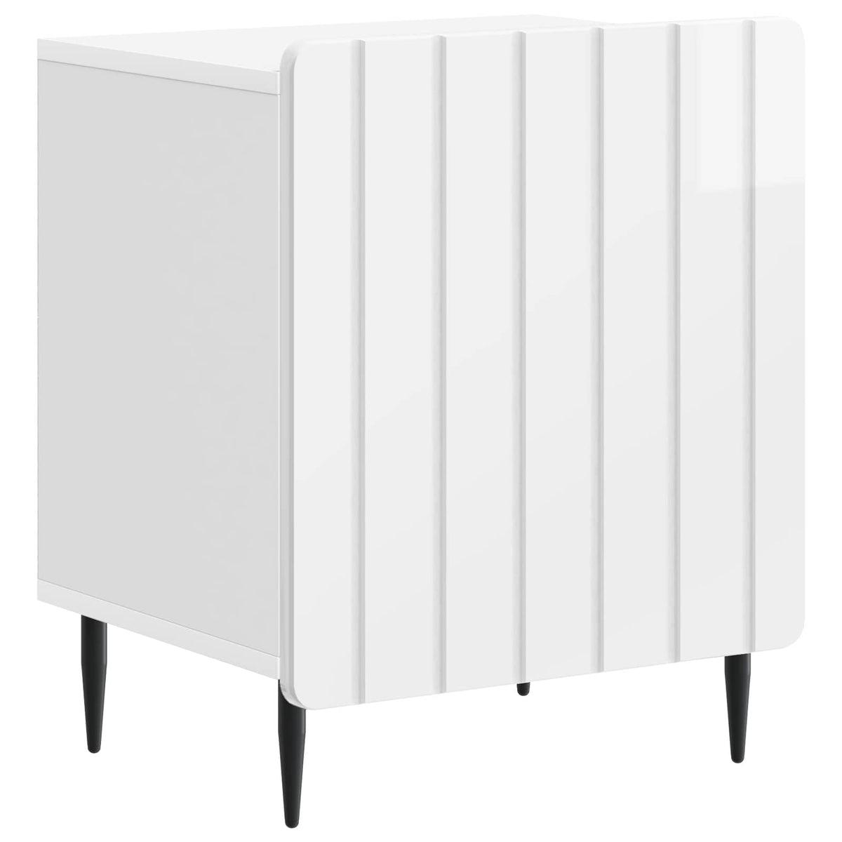 vidaXL Bedside Cabinet 2 pcs High Gloss White 43 x 34.5 x 52 cm 4