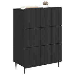 Drawer Cabinet 66 x 34.5 x 92 cm Engineered Wood Black