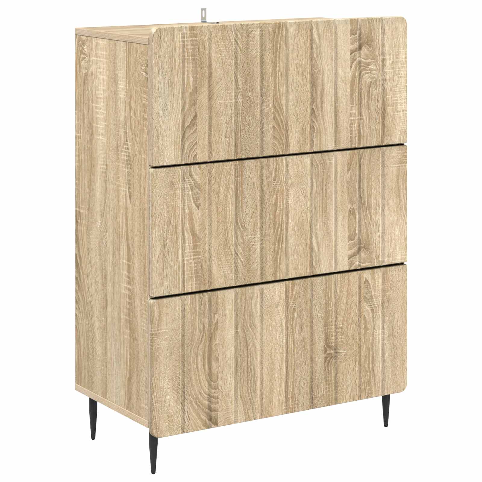 vidaXL Drawer Cabinet 66 x 34.5 x 92 cm Engineered Wood Sonoma Oak 2