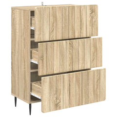 vidaXL Drawer Cabinet 66 x 34.5 x 92 cm Engineered Wood Sonoma Oak 5