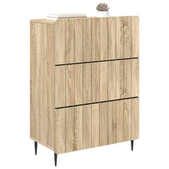 vidaXL Drawer Cabinet 66 x 34.5 x 92 cm Engineered Wood Sonoma Oak 3