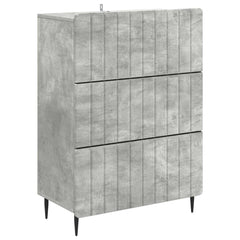 vidaXL Drawer Cabinet 66 x 34.5 x 92 cm Engineered Wood Concrete Grey 2