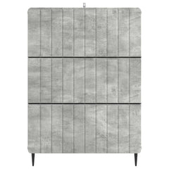 vidaXL Drawer Cabinet 66 x 34.5 x 92 cm Engineered Wood Concrete Grey 6