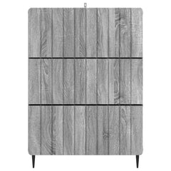 vidaXL Drawer Cabinet 66 x 34.5 x 92 cm Engineered Wood Grey Sonoma 6